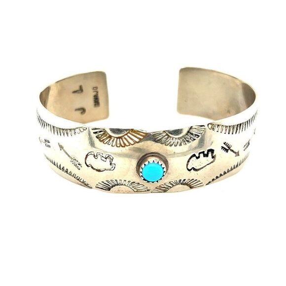 Navajo JL Turquoise Cuff - Picture 1 of 5